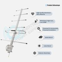 Antenne directionnelle Yagi sans fil 12dbi 6 éléments 450 mhz pour amplificateur de signal de communication