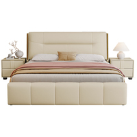 Einfaches Modernes Hochwertiges Polsterbett, Massivholz-Bettgestell, Weich & Komfortabel, Ideal für Schlafzimmer, Villen und Apartments