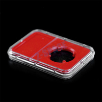 Protecteur de pièces de monnaie Ever Slab de 14 mm à 40 mm, transparent, pour pièces de collection classées, avec joint blanc
