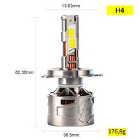 Ampoules de phare LED Canbus haute puissance Sunshiny 500W 50000LM H4 H7 H11 9005 9006 Double tube en cuivre 6500K Super lumineux Lampe automobile