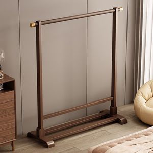 Clothes <b>Rack</b> Floor Standing Bamboo Multi Functional Clothes <b>Drying</b> <b>Rack</b> For Bedroom Home Use - Product Image 1