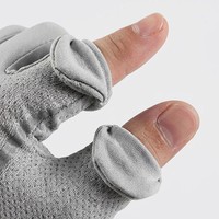 Gants unisexes d'extérieur fonctionnels avec bande réfléchissante, motif antidérapant, compatibles écran tactile 2 doigts ouverts, protection solaire UPF50+