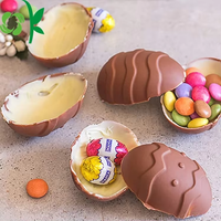 Moule en silicone en forme d'œuf de Pâques à 6 cavités, vente chaude, antiadhésif, pour faire du chocolat, du fondant, moule en silicone pour Halloween