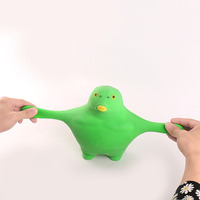 En gros Jouet Squishy Monstre Tête de Poisson Vert à Rebond Lent Anti-stress Fidget Rempli de Sable Articles de Fête Amusants