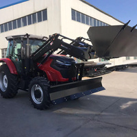 Tracteur agricole compact multifonction 4x4 de nouvelle conception chinoise, 80/90/100/110 CV, avec godet et amortisseur