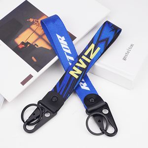 Correa de muñeca personalizada con logotipo impreso, llavero de motocicleta cosido, llavero de muñeca - Product Image 3