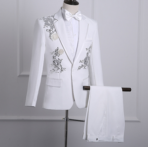 <span class=keywords><strong>Demi</strong></span> Toile Personnalisé Paillettes Hôte De Scène Chanteur Smoking Hommes <span class=keywords><strong>Costume</strong></span> - Product Image 5