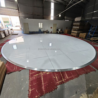 Panneaux de piste de danse modulaires emboîtables, noirs et blancs brillants, pour décoration de mariage en extérieur et en intérieur