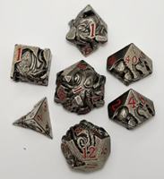 Vente en gros usine – Ensemble de dés métalliques D&D RPG personnalisés avec logo, dés polyédriques pour jeu de table Dungeons & Dragons Octopus