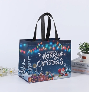 Reusable Tote <b>Bags</b> with Handles, Christmas <b>Bags</b> for Gift Wrapping Shopping Xmas Party Supplies - Product Image 2