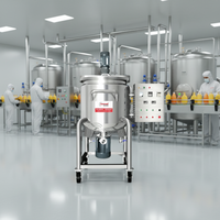 Cuve de mélange mobile SS316L personnalisée de qualité cosmétique avec agitateur à haute vitesse de cisaillement et fonction de broyage pour la production de liquides