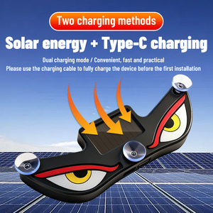 Luz de Advertencia LED Universal para Automóvil, con Carga Tipo-C, Alimentada por Energía Solar, sin Cables, Decorativa, Dinámica, con Efecto de Ojo, Lámpara de Ambiente - Product Image 5