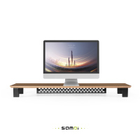 SamDi Ergonómico Personalizable Ancho Escritorio de Ordenador de Nogal Materiales Personalizables Estante de Escritorio de Ordenador para Escritorio de Oficina
