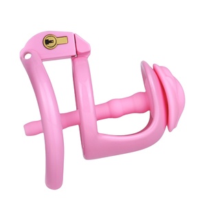 Jaula de Castidad de Plástico ANOSX con Catéter, Color Negro y Rosa, Jaula de Castidad para Parejas Gay, Dispositivo de Castidad, Juguetes Sexuales Fetichistas para Adultos - Product Image 4