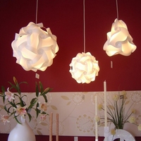 Lampe suspendue de plafond à coupe carrée moderne qi, lumière en forme de Puzzle, luminaire pour enfants, modèle