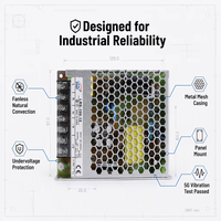Alimentation à découpage régulée LEYU LRS-100-12 à sortie unique 12V 8.5A CC, source d'alimentation numérique réglable de laboratoire