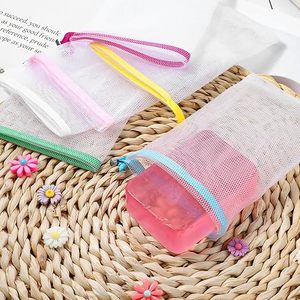 6 PCS Soap Bags Exfoliating Soap Mesh Saver <b>Pouch</b> Bags with <b>Drawstring</b> Face Cleansing Foaming Nets for Foaming and Drying - Product Image 5