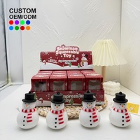 Jouet Squishy Bonhomme de Neige, Jouet Anti-Stress Doux à Presser, Cadeau de Noël, Décoration de Fête pour Enfants de 7 Ans et Plus