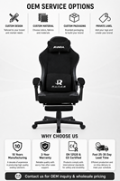 Chaise de jeu noire à dossier haut, pivotante et inclinable, pour ordinateur, jeux, esports et bureau à domicile