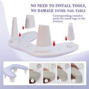 Sommeil Conception Détachable Portable En Forme De U Oreiller En Cuir PU Manucure Main Oreiller Ongles Repose-Main - Product Image 4