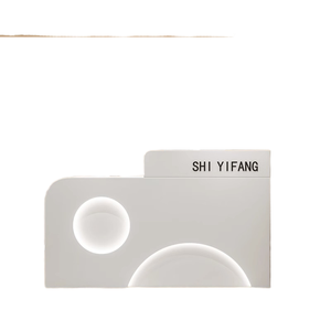 مكتب صالون مانيكير حديث باللون الوردي ، مكتب استقبال أمامي من الخشب بتصميم مكتب أمامي بسيط - Product Image 4