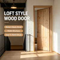 Project Use Solid Cedar Flat Timber Door Unfinished Solid Wood Door for Apartment Construction