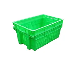Recyclable plastic folding stackable large crate milk crates manufacturer