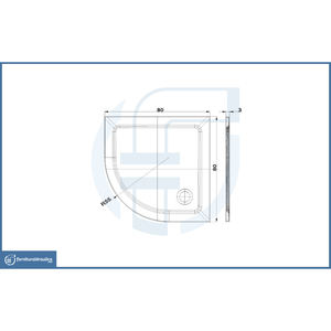 Receveur de douche d'angle carré moderne 80x80x3cm pour salle de bain ou hôtel - Mr. Flat - Product Image 2