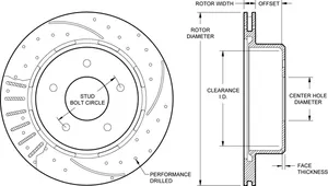 High Quality Auto Part Rear Disc Rotor Car Ceramic Brake Disc For TOYOTA PONTIAC