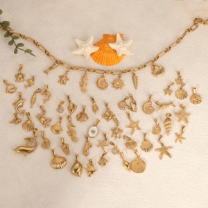 Nuevo océano deportes Bikini encanto Waterpoof Acero inoxidable verano playa collar encantos para la fabricación de joyas - Product Image 5