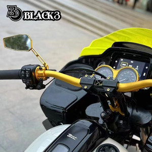 Morsetto Manubrio NERO 3 Pollici Adatto per Harley-Davidson Softail Touring Street Fighter Low Rider - Product Image 4