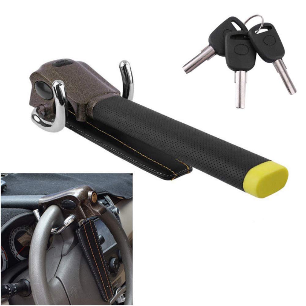 YH1556 Universal Security Durable Aluminium Rotary T-shaped Anti-Theft Car Steering Wheel Lock | YH