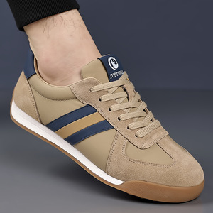 Zapatillas Retro de Skateboarding con Cordones, Puntera a Rayas, Suela de Goma Ligera, Forro de PU para Todas las Estaciones, Lengüeta con Logotipo y Estampado de Goma - Product Image 3