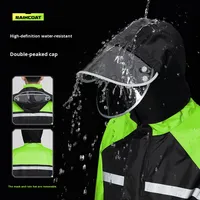 Ensemble imperméable unisexe pour moto – Ensemble de pluie épaissi, respirant et coupe-vent pour forte pluie, idéal pour la livraison de repas