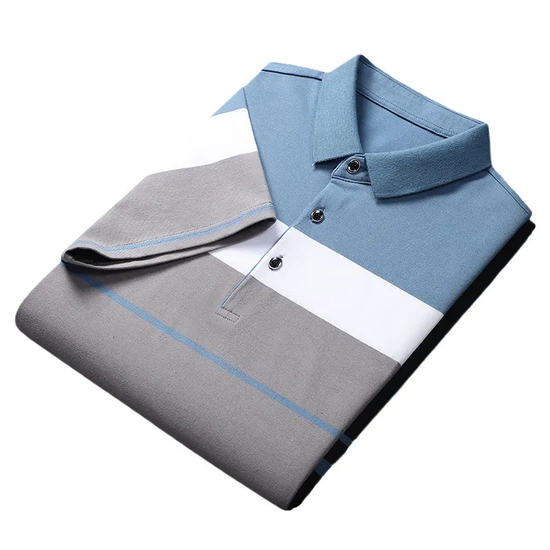 Wholesale Lowest Price Cotton Slim Business Casual High Neckline Men's Cotton Golf Polo Shirt Jersey Fabric t-Shirt Led t-Shirt