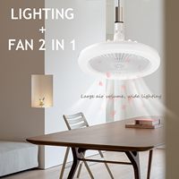 Ventilateur de plafond LED multifonctionnel avec télécommande, 3 couleurs de lumière, variateur d'intensité, minuterie, pour chambre à coucher, salon, bureau, E27