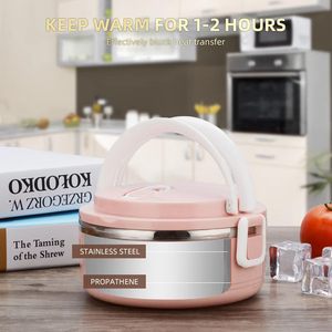 Boîte à lunch empilable hermétique en acier inoxydable LingHui, boîte à <span class=keywords><strong>bento</strong></span> portable avec clips de verrouillage, récipient de stockage alimentaire de haute qualité - Product Image 4