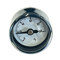 Mini Pressure Gauge Steel Joint 32mm Dial Back or Bottom Connection for Compact Equipment Panels