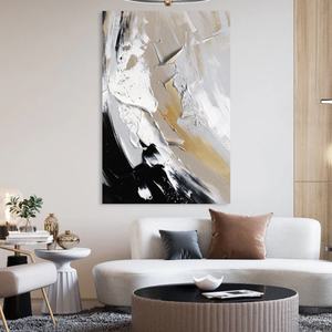 Peinture Wabi Sabi sur mesure en gros, grande taille, faite à la main, abstraite moderne, nature morte, toile murale, décoration intérieure, texture 3D - Product Image 5