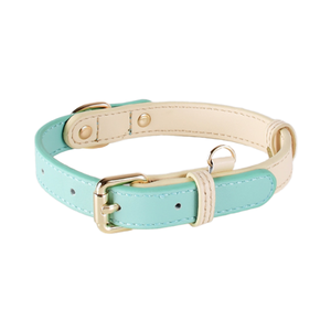 Kerah anjing kulit untuk anjing kecil sedang besar dapat disesuaikan lembut antilembap kerah anak anjing dengan gesper Aloi - Product Image 2