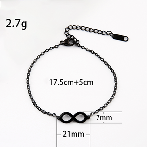 <span class=keywords><strong>Bracelet</strong></span> Symbole <span class=keywords><strong>Infini</strong></span> Ywyougang, <span class=keywords><strong>Bracelet</strong></span> Chaîne 4 Couleurs avec Pendentif <span class=keywords><strong>Infini</strong></span> pour Gravure Laser Personnalisée, Cadeau Bijou - Product Image 6