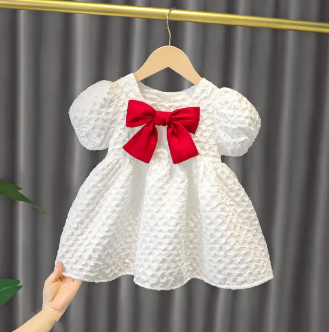 Cy13360a女の赤ちゃんドレス小さな女の子のための綿のフロックデザイン