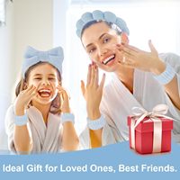 Set Ikat Kepala Spa dan Gelang Pergelangan Tangan dengan Jepit Rambut, Perawatan Kulit untuk Mencuci Muka, Perawatan Kulit, Aksesoris Rambut untuk Riasan, Hadiah Pernikahan