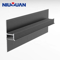 NIUYUAN Nouveau profilé d'ombre LED noir en aluminium pour mur inférieur et plafond