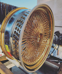 Jantes en acier à rayons profonds de 20 à 26 pouces, finition chrome doré, 4 pièces, PCD 5x114.3, neuves - Product Image 3