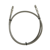 Conjunto de Manguera de Freno para Motocicleta SAEJ1401 de 1/8\", de Acero Inoxidable Trenzado con Recubrimiento de PTFE y PVC, con Extremos Macho para Freno