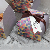 Emballage exquis personnalisé à la mode amour chanceux mignon chocolat bonbons invitation de mariage boîte-cadeau pour cadeau d'anniversaires