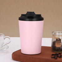 Tasse de gobelet de voiture de voyage en acier inoxydable éco-durable de 12oz/500ml tasse cadeau recyclable avec doublure en céramique
