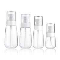 Flacon pulvérisateur vide en plastique, bouteille pour cheveux, Lotion et crème, soins de la peau, rond, PETG, 80/100ml, 1 pièce