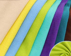 Stock prêt de tissu polaire doux tricoté de couleur unie 100% polyester motif brossé anti-pilule pour vêtements textiles de maison - Product Image 5